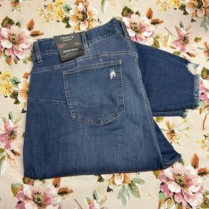 NWT! TORRID Faux Distressed Bombshell Skinny Jeans Size 26